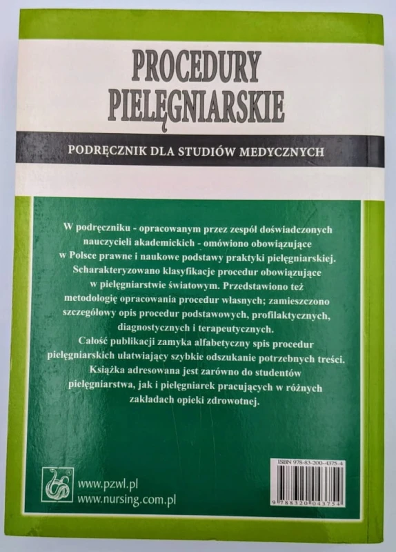 Procedury pielęgniarskie Lucyna Płaszewska-Żywko, Maria Kózka