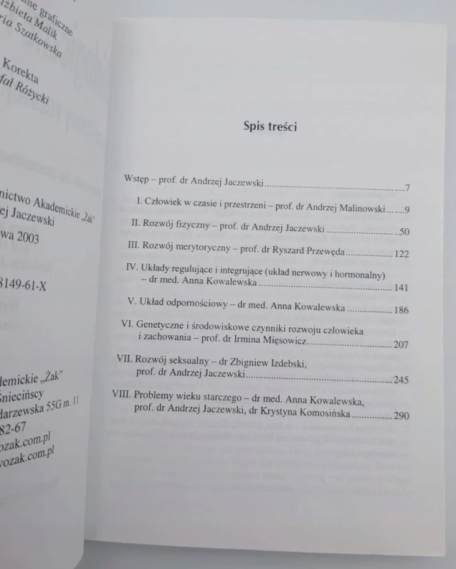 Biologiczne i medyczne podstawy rozwoju i wychowania Andrzej Jaczewski
