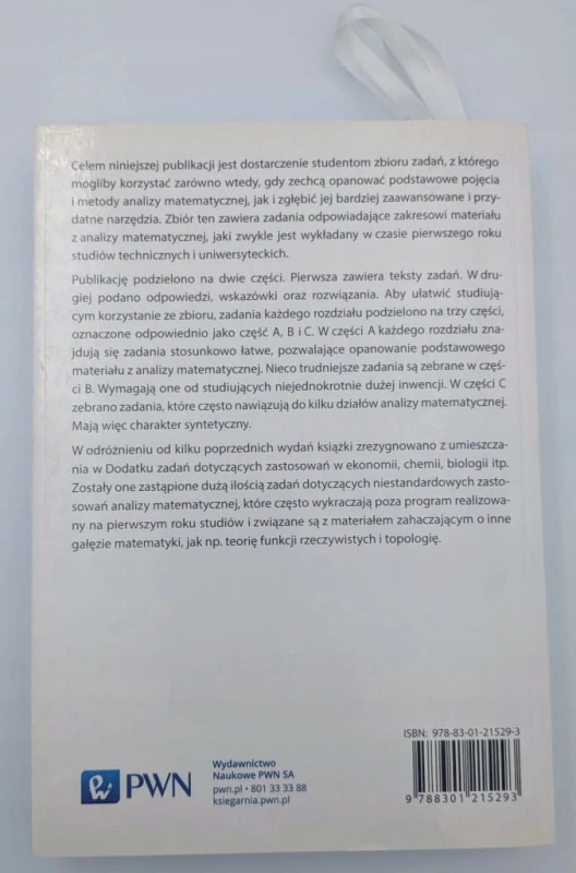 Zbiór zadań z analizy matematycznej Józef Banaś, Stanisław Wędrychowicz