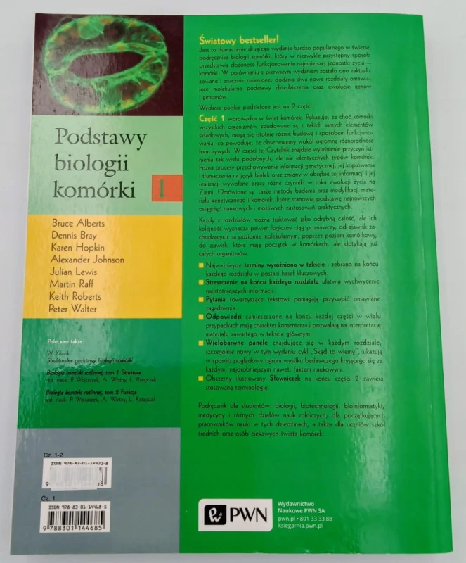 Podstawy biologii komórki 1 A. Johnson, B. Alberts, D. Bray, P. Walter 2017