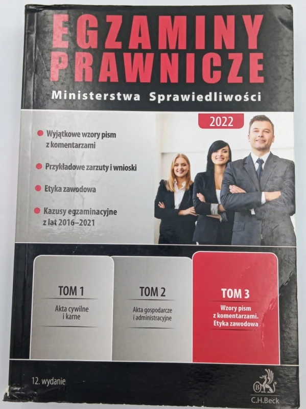 Egzaminy Prawnicze Ministerstwa Sprawiedliwości TOM 3 Wzory pism