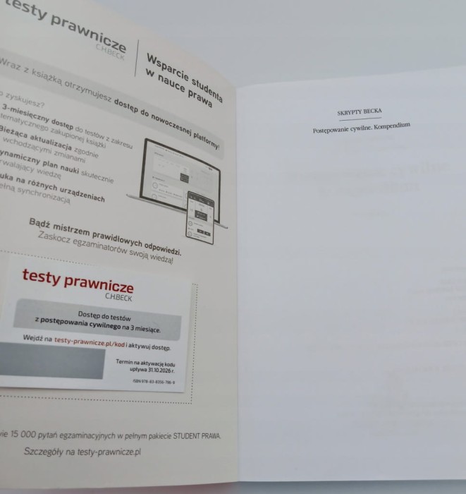 Postępowanie cywilne. Kompendium z testami online Kinga Flaga-Gieruszyńska,