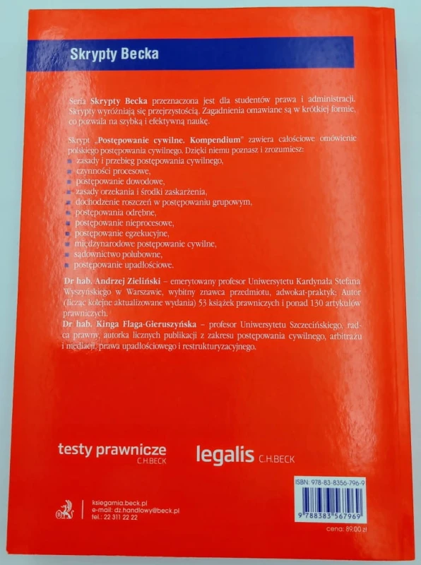 Postępowanie cywilne. Kompendium z testami online Kinga Flaga-Gieruszyńska,
