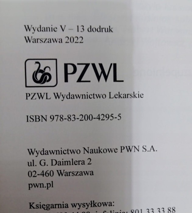 Chirurgia szczękowo-twarzowa Praca zbiorowa Wyd.5-13 dodruk 2022 rok