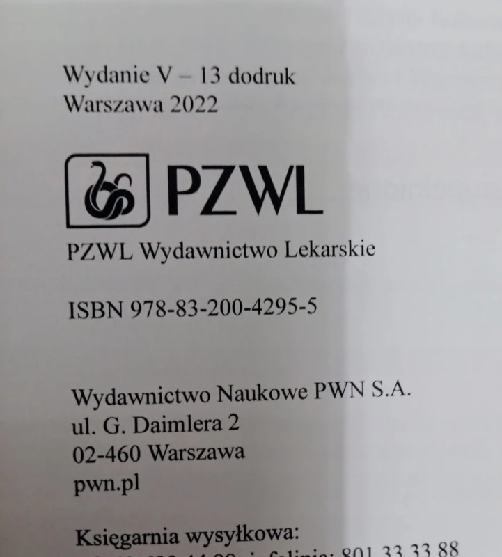 Chirurgia szczękowo-twarzowa Praca zbiorowa Wyd.5-13 dodruk 2022 rok