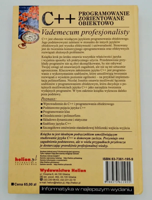 C++ programowanie zorientowane obiektowo Josuttis