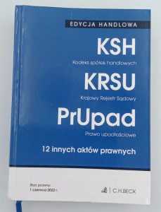 Kodeks spółek handlowych. Krajowy Rejestr Sądowy. Prawo upadłościowe. 12