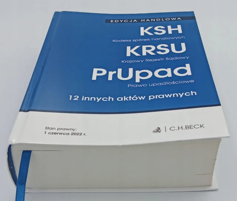 Kodeks spółek handlowych. Krajowy Rejestr Sądowy. Prawo upadłościowe. 12