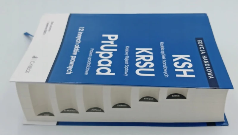 Kodeks spółek handlowych. Krajowy Rejestr Sądowy. Prawo upadłościowe. 12
