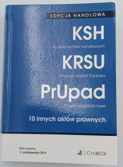 Edycja handlowa Kodeks spółek handlowych Krajowy rejestr sądowy Prawo