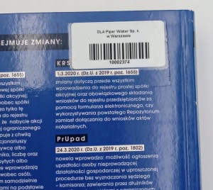 Edycja handlowa Kodeks spółek handlowych Krajowy rejestr sądowy Prawo