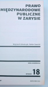 Prawo międzynarodowe publiczne w zarysie Stefan Sawicki, Wojciech Góralczyk