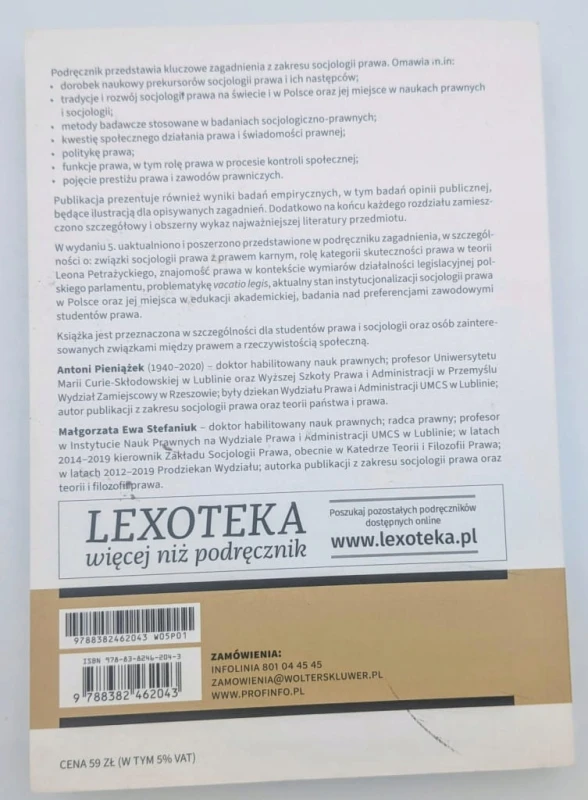 Socjologia prawa. Zarys wykładu Antoni Pieniążek, Małgorzata Stefaniuk