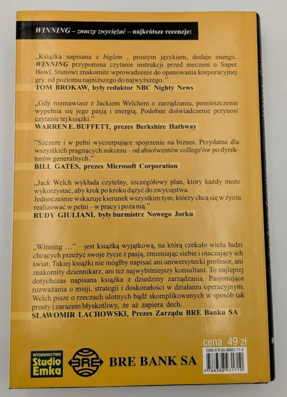 Winning znaczy zwyciężać Jack Welch, Suzy Welch